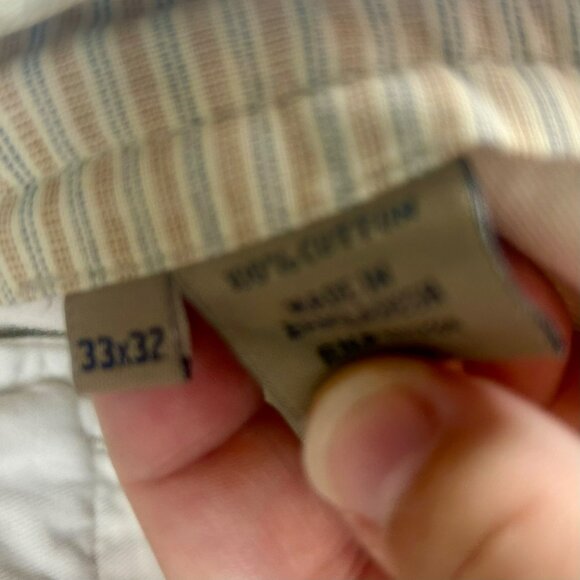 Bills Khakis Pants Men 33x32 Brown Tan Chino100% Cotton Flat Front Classic Work - Picture 9 of 9